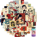 50pcs Vintage Classic Japanese Anime Scrapbook Stickers DIY Diary Laptop Luggage Skateboard Graffiti Decal Classic Toys
