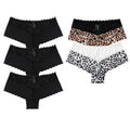 BZEL 5PCS/Set Women's Panties Sexy Lace Underwear Fashion Printing Woman Boxers Comfortable Lingerie Breathable Female Boyshorts