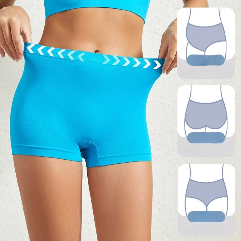 1 Pack Women Seamless Boyshort Panties Anti-Chafing Safety Shorts Sports Stretchy & Soft Underwear Sexy Lingerie Intimates S-5XL