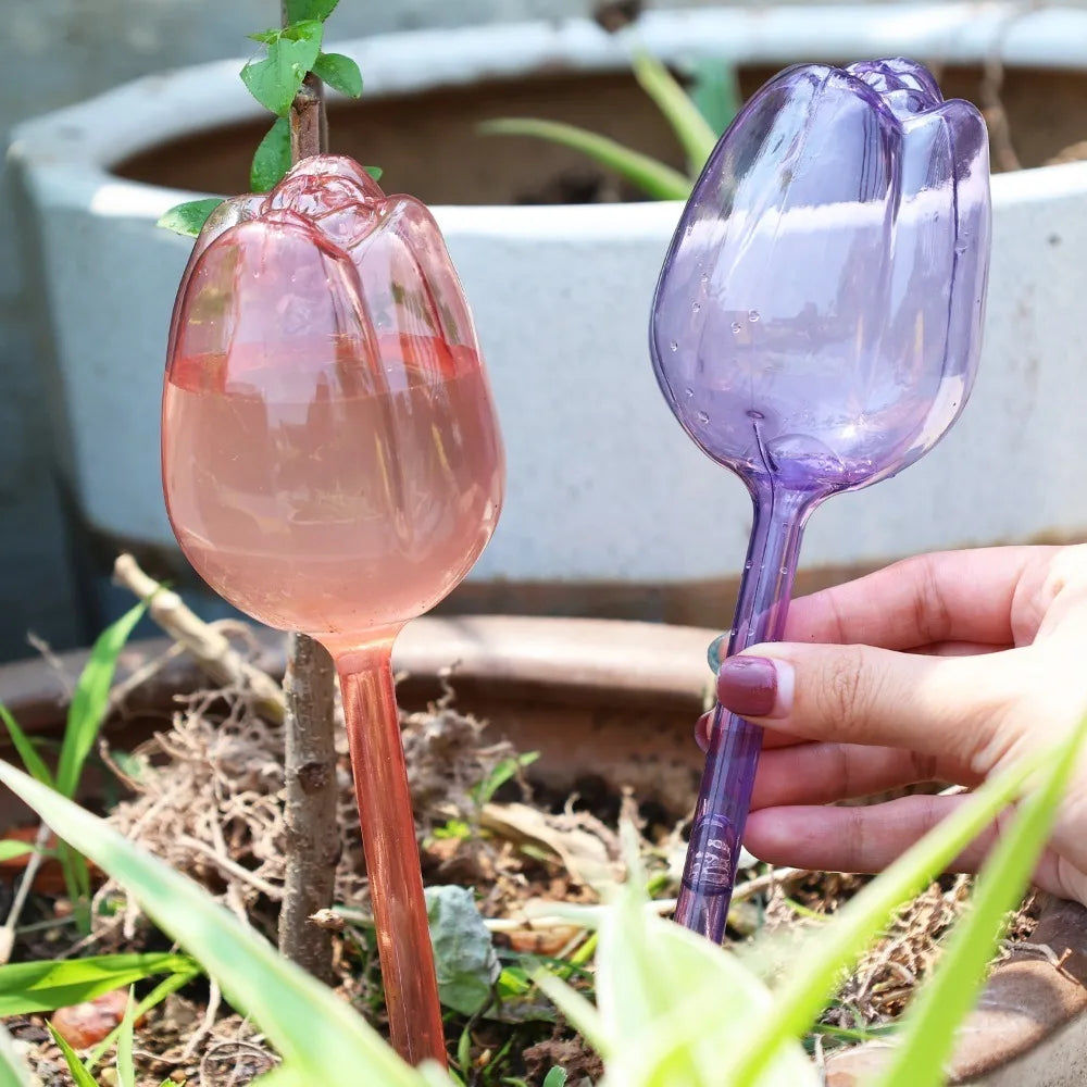 4/1PCS Automatic Drip Irrigation Waterer Plastic Tulip Plant Watering Globes Self Watering Supplies Planter Insert Water Devices
