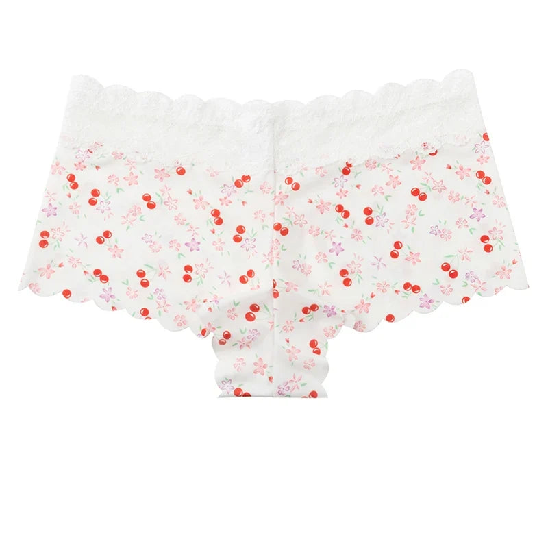 BZEL Fashion Women's Panties Lace Sexy Leopard Hollow Lingerie Charming Underwear Breathable Boxers Woman Boyshorts Underpants