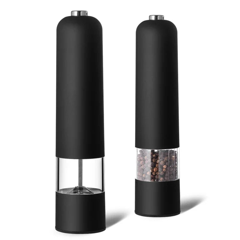 Electric Battery-Powered Salt & Pepper Grinder – Automatic Plastic Mill Shaker | Adjustable Spice Grinder for Home Kitchen Cooking