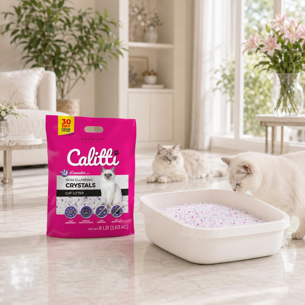 Calitti Non-Clumping Cat Litter Crystals with Silica Gel, 8 lb