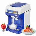 Commercial Shaved Ice Maker, 300Lbs/H Electric Ice Shaver with 5L Hopper, 500RPM Stainless Steel Snow Cone Maker & Ice Crusher, Adjustable Ice Texture for Home, Parties, Business, Blue