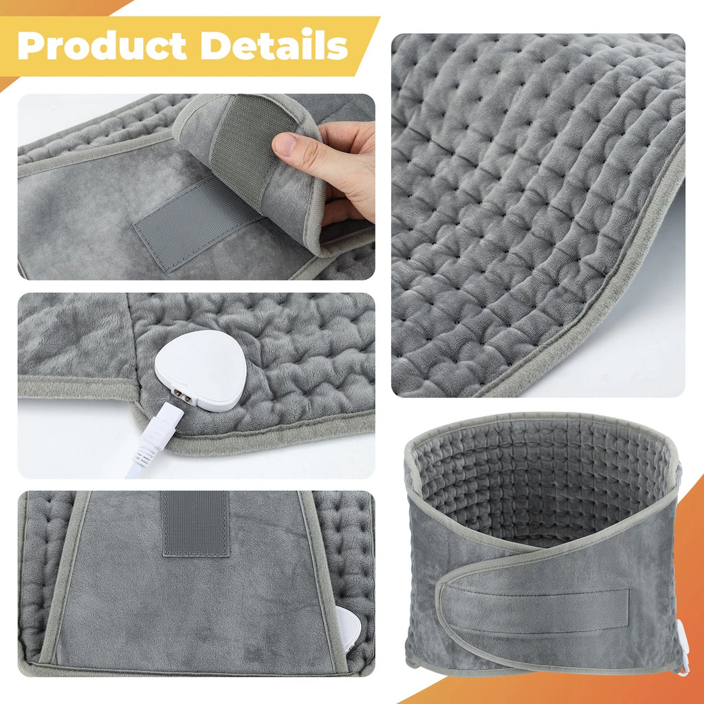 Electric Heating Waist Belt – Adjustable Thermal Pad for Back & Abdomen