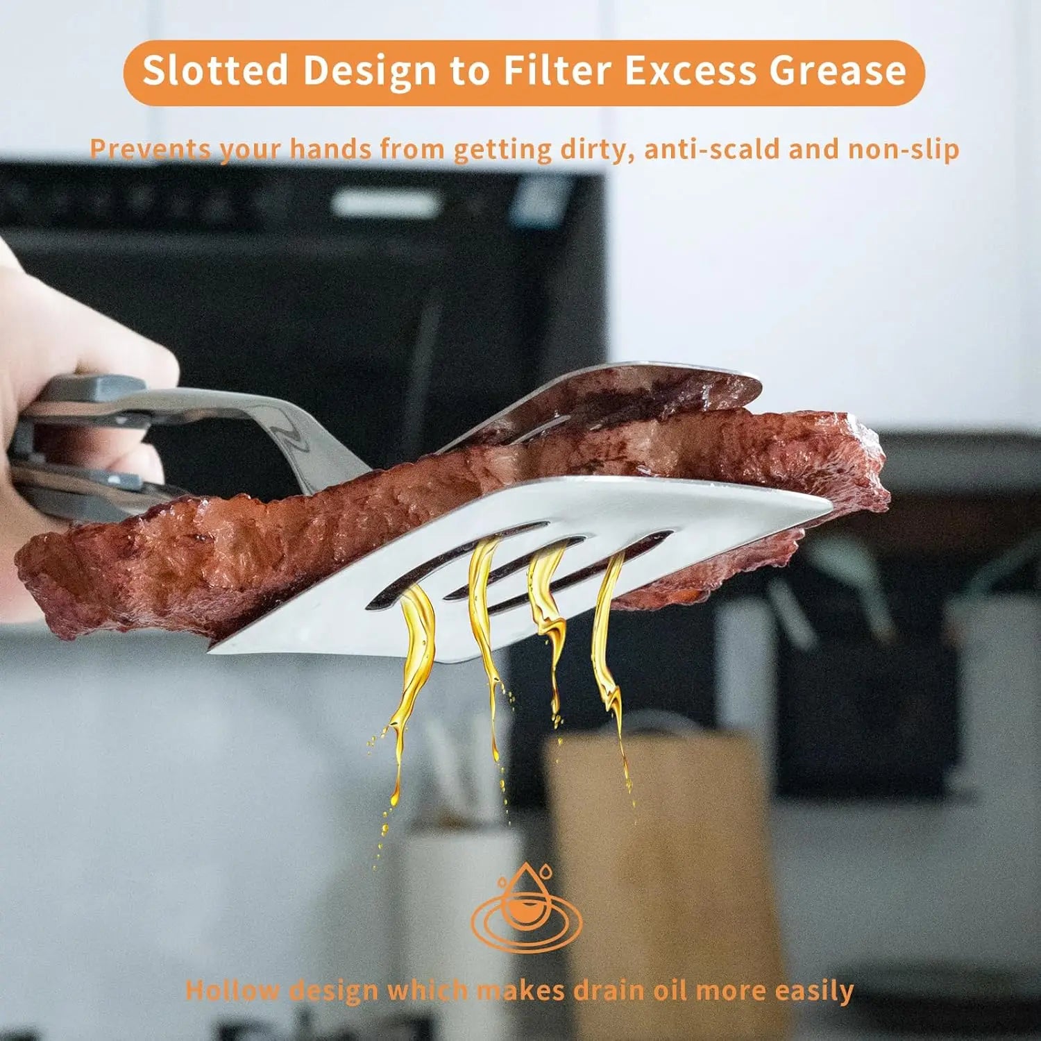 Stainless Steel Steak Clip Egg Flipper Spatula Barbecue Meat Clamp Flipping Bread Steak Fish Clip Spatula Kitchen Cooking Tongs