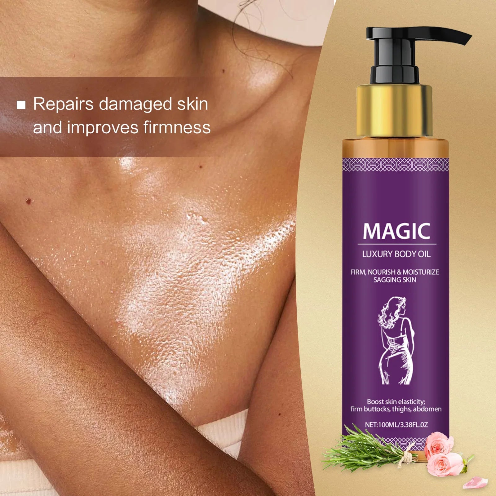 Body Oil Tightening Body Lightening Improve Dry Brightening Nourishing Lifting Firming Smooth Anti Cellulite Massage Skin Care