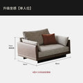 Connelly high-end cotton and linen fabric Italian living room modern simple straight row small apartment triple sofa