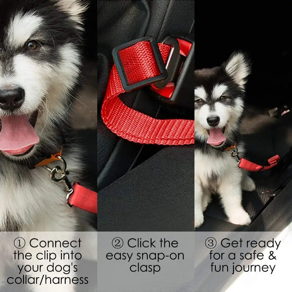 Adjustable Nylon Dog Car Seat Belt Safety Strap