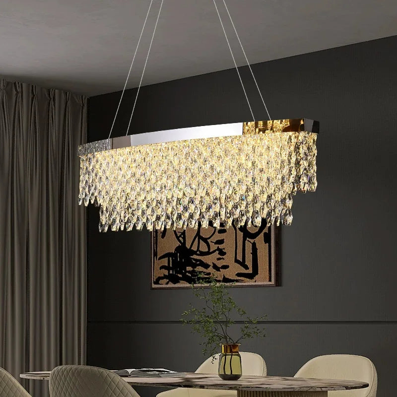 Luxury Crystal Chandelier Light Ceiling Hanging Lamps Home Decoration Dining Room Chandeliers Lights Lighting for Living Room