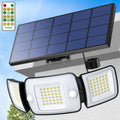 Intelamp Long-Lasting 6000mAh Outdoor Solar LED Light With Large Solar Panel Two Sensors 2.7M Cable Wall Lamp Garden Street