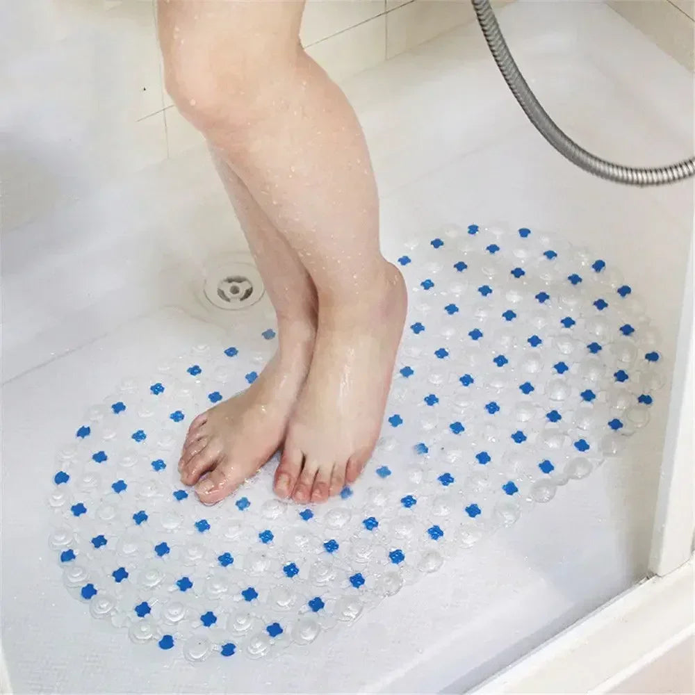 Non-Slip Bathroom Mat with Suction Cups – Massage Bath Tub Shower Rug