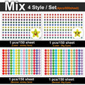 450-3000 Sheet Happy Face Stars Reward Sign Stickers Pack DIY Skateboard Suitcase Stationery Decals Decor Phone Laptop Gift Toys