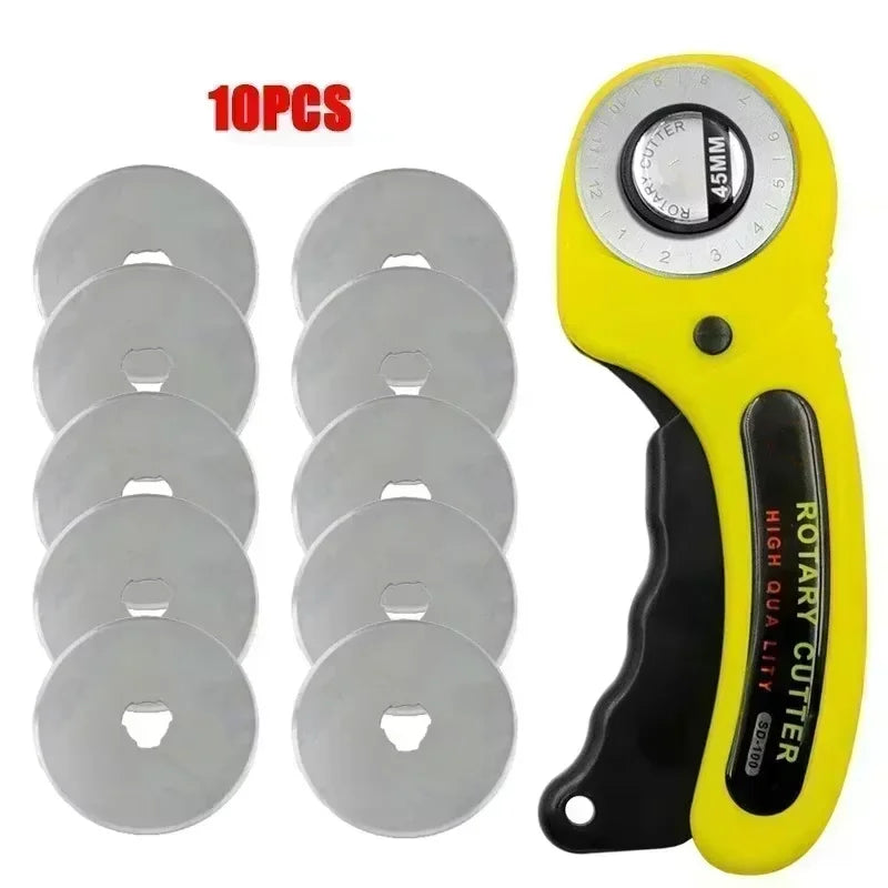 LeatherCraft 45mm Rotary Cutter Leather Cutting Tool Patchwork Sewing Quilting Fabric Cutter Circular Blade DIY For Leather Tool