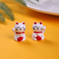 10-50pcs Cute Mini Wealth Lucky Gold Cat Animal Decoration Resin Craft Miniature Figure Bonsai Microlandscape Fairy Garden Decor