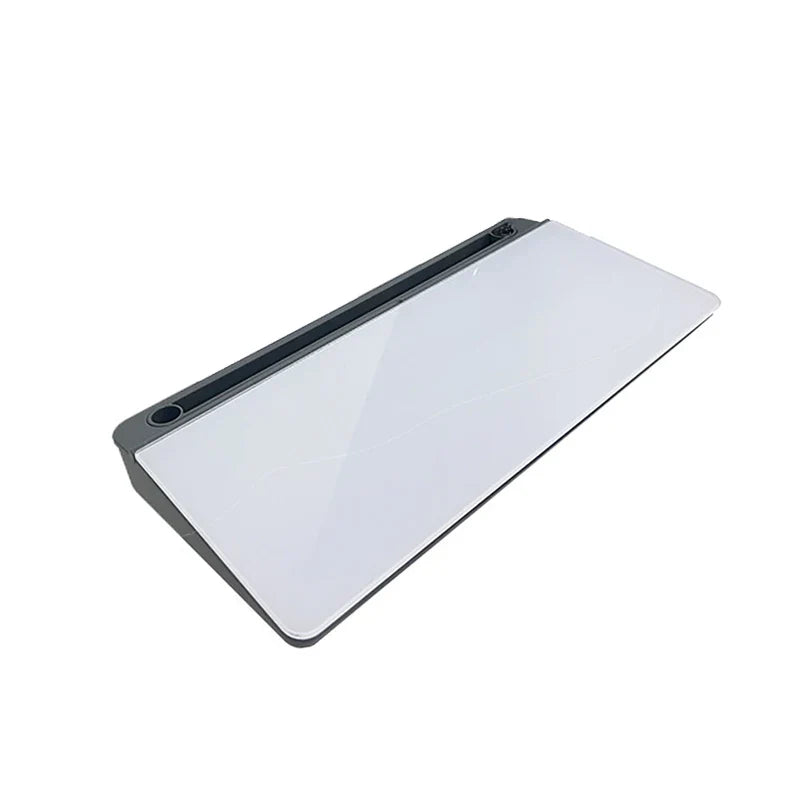 Glass Desk Whiteboard With Storage Plastic Memo Keyboard Stand Tempered Household Message Board Home Office Blackboard