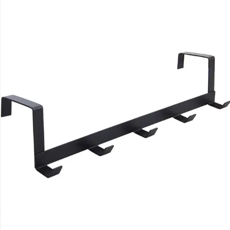 5-Hook Over-the-Door Organizer Rack – Home & Bathroom Hanger for Clothes, Coats, Hats, Towels, Kitchen Accessories