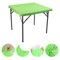 Square Elastic Edge Fitted Table Cover Outdoor Camping Picnic Tablecloth Wedding Banquet Cocktail Party Decor Table Cloth