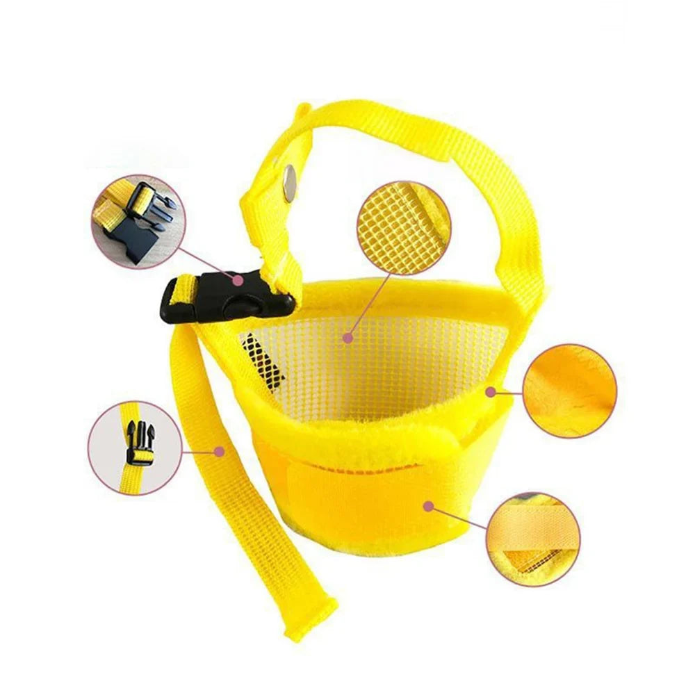 Adjustable Mesh Dog Muzzle – Anti-Barking & Anti-Biting Breathable Mouth Cover for Small & Medium Dogs
