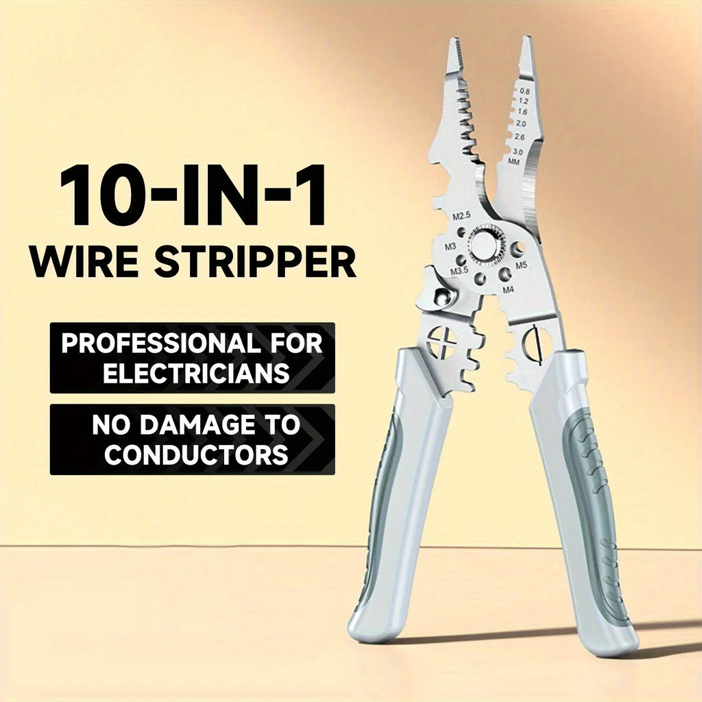 Multifunctional Electrician Pliers, 6-in-1 Wire Stripper Separator, Cutting and Crimping Tool for Cable Repair and Installation