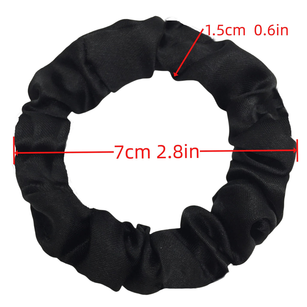 3/5/6 Pcs Silk Satin Scrunchies Set for Women – Elegant Solid Color Hair Bands | Soft Elastic Ponytail Holders & Hair Accessories