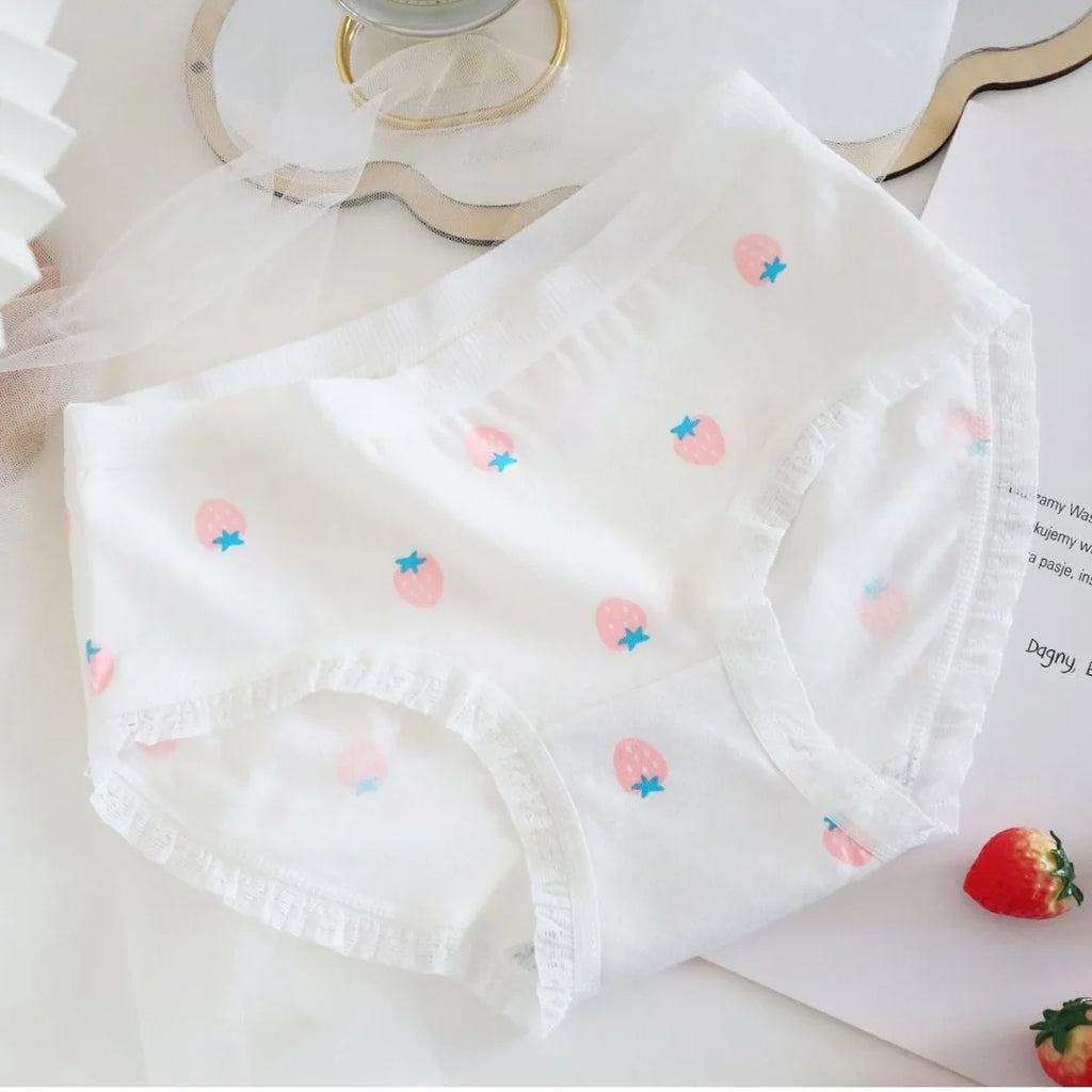 Teenage Triangle Panties Kids Solid White Underwear Pants Pure Cotton Breathable Underpants Child Girls Briefs For 7-16 Years