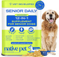 Senior Dog Multivitamin Powder 12-in-1 Joint Brain Digestion Immune 30 Scoops