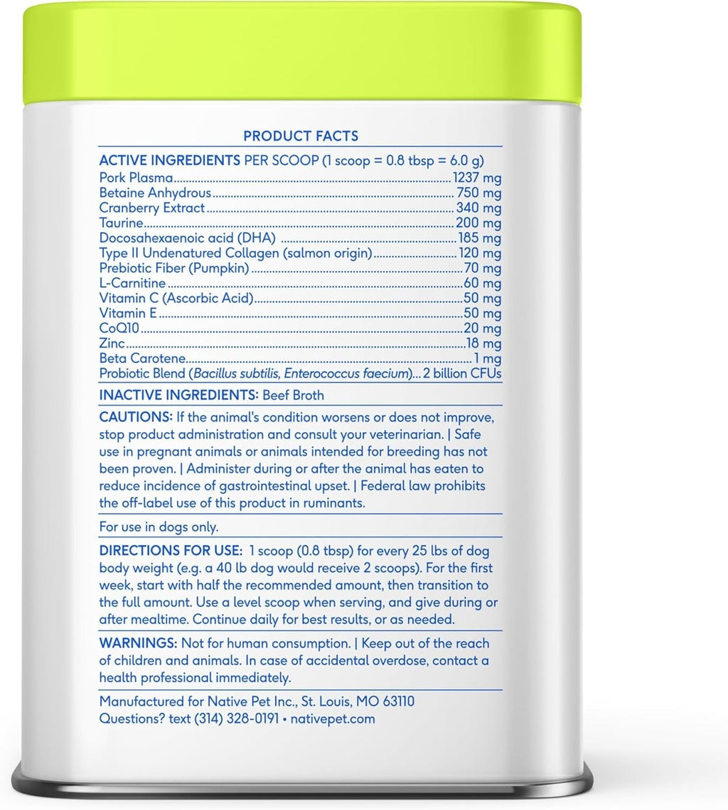 Senior Dog Multivitamin Powder 12-in-1 Joint Brain Digestion Immune 30 Scoops
