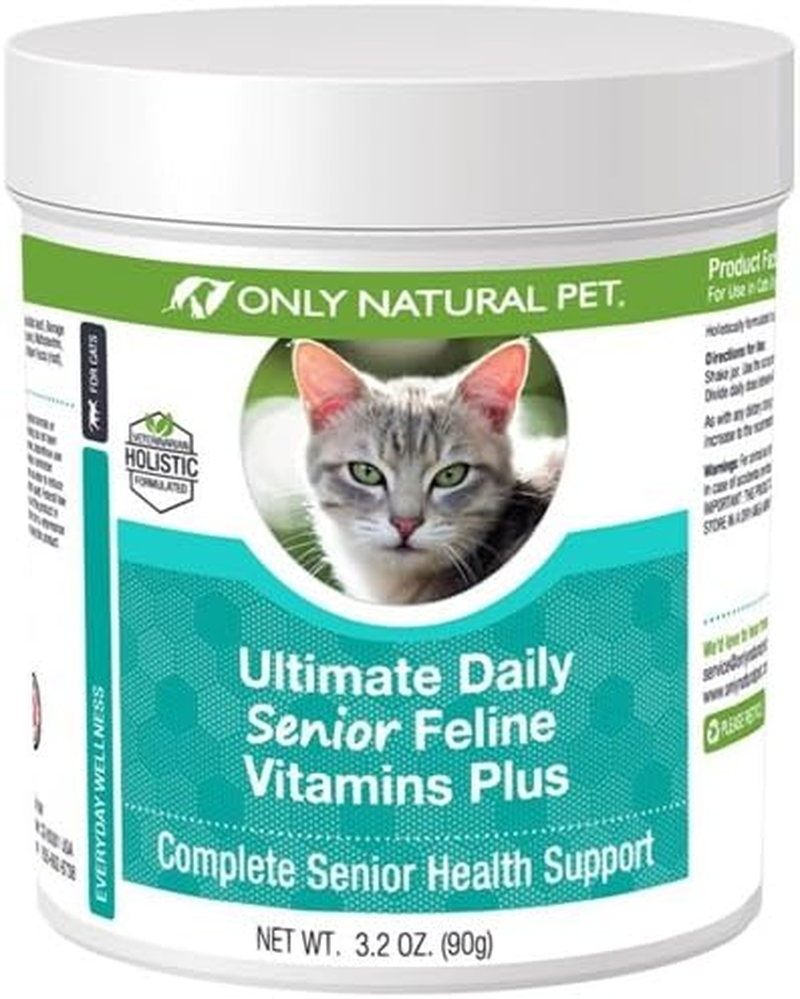 Senior Cat Multivitamin Taurine Lysine Powder Immune Joint Support 3.2oz