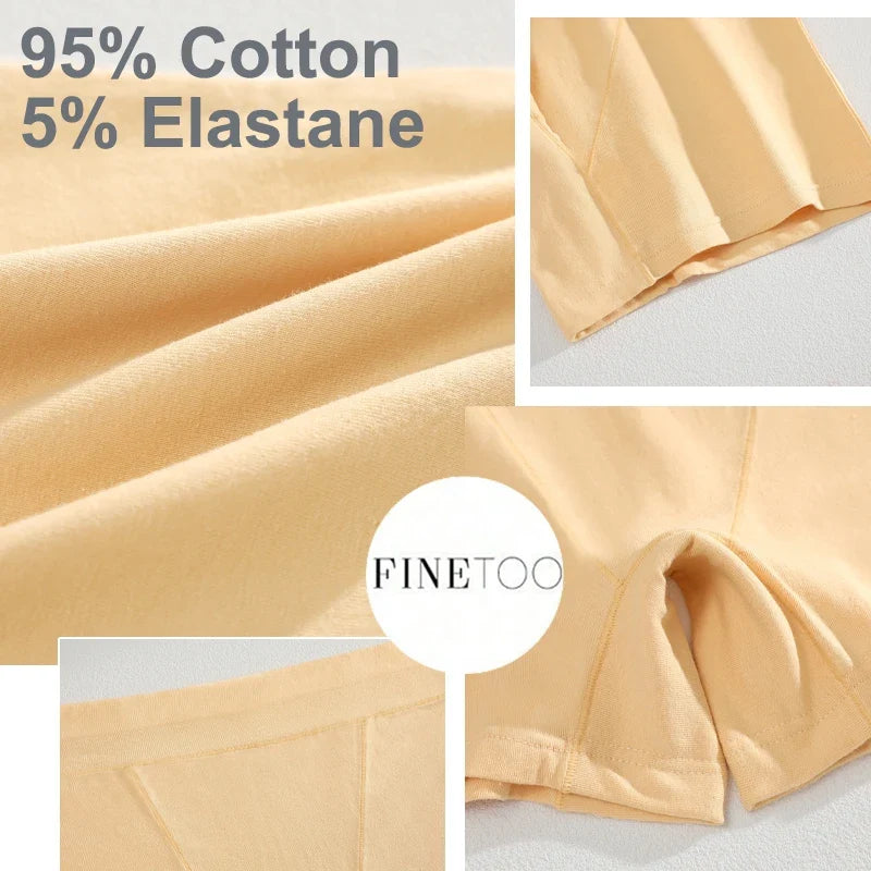 3Pcs/Set Women S-XXL Cotton Sports Boyshorts Panties Seamless High Rise Elastic Boxer Pants Female Comfortable Intimate Lingerie