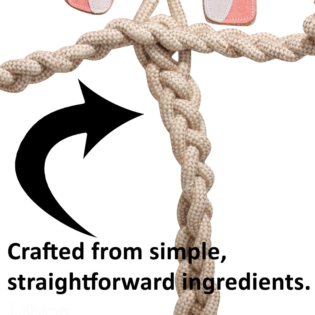 Stuey Sock Monkey Natural Rope Knottie® Dog Toy, Large (9mm rope diameter)