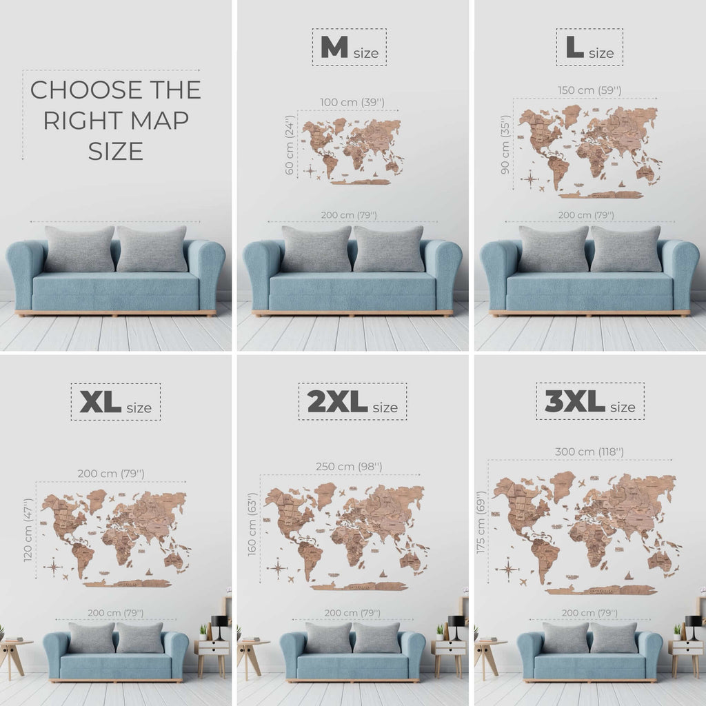 Bundle: Map, Photo Frames, Flags and Airplanes Pins