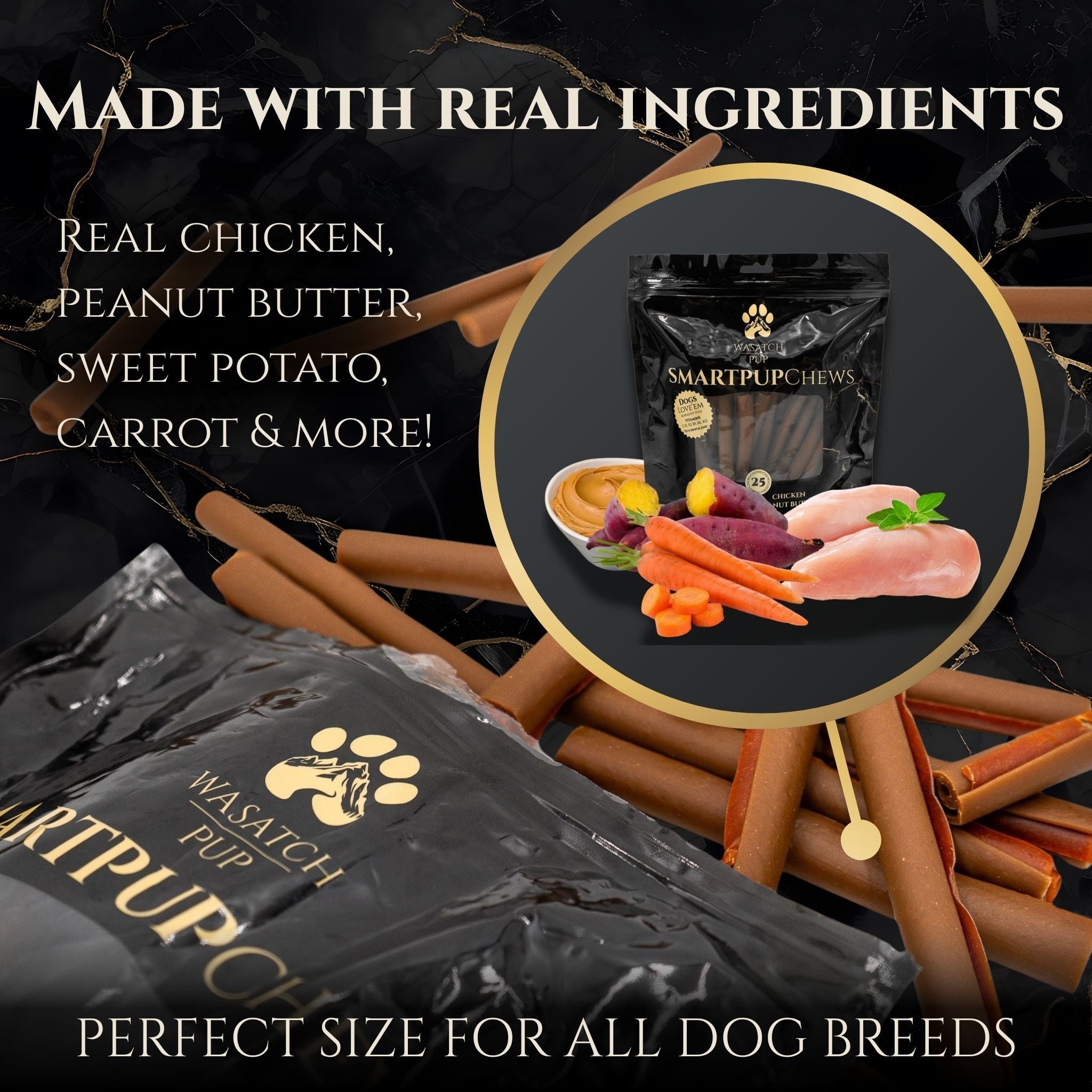 Smart Pup Peanut Butter & Chicken Chews