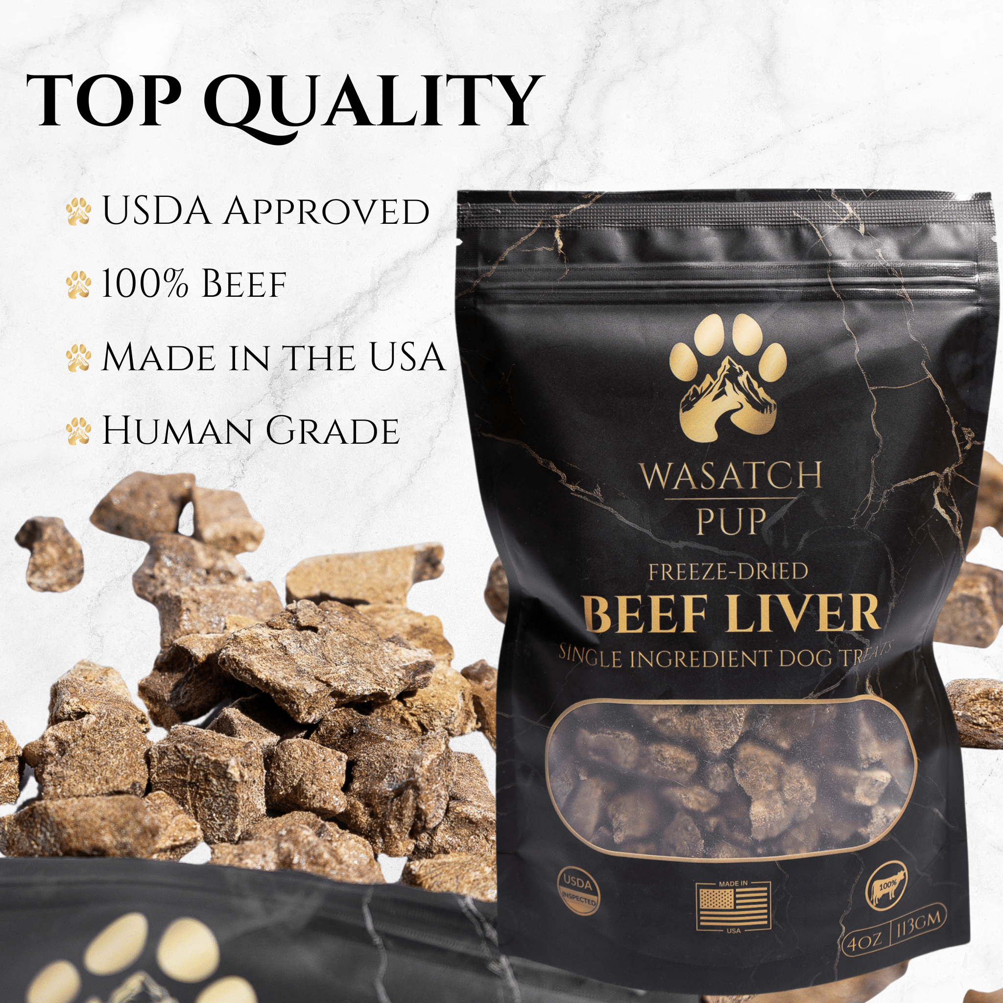 Freeze-Dried Beef Liver Dog Treat