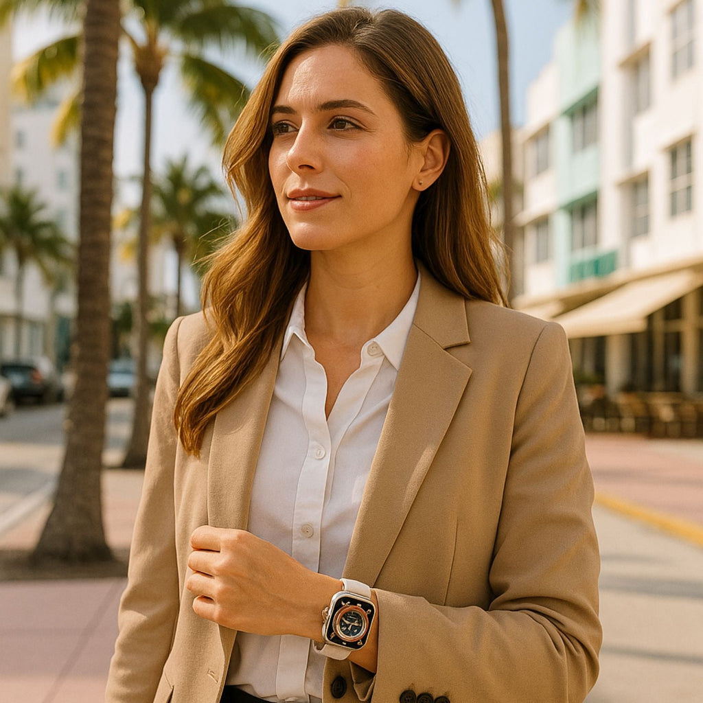 Apple Watch Cream Leather Strap - Boston