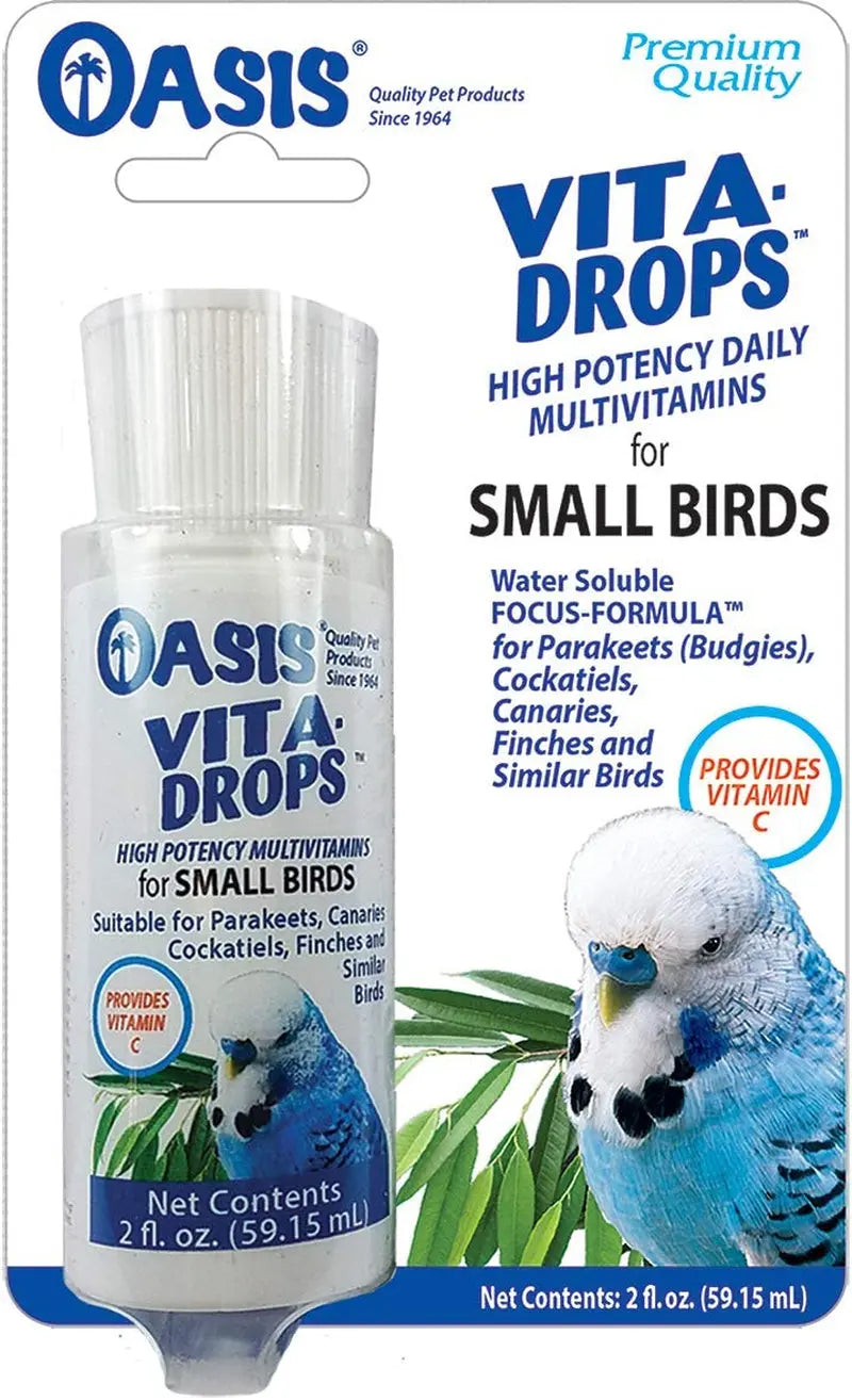 Vita Drops Small Bird Multivitamin Liquid 2oz Parakeet Canary Finch Care