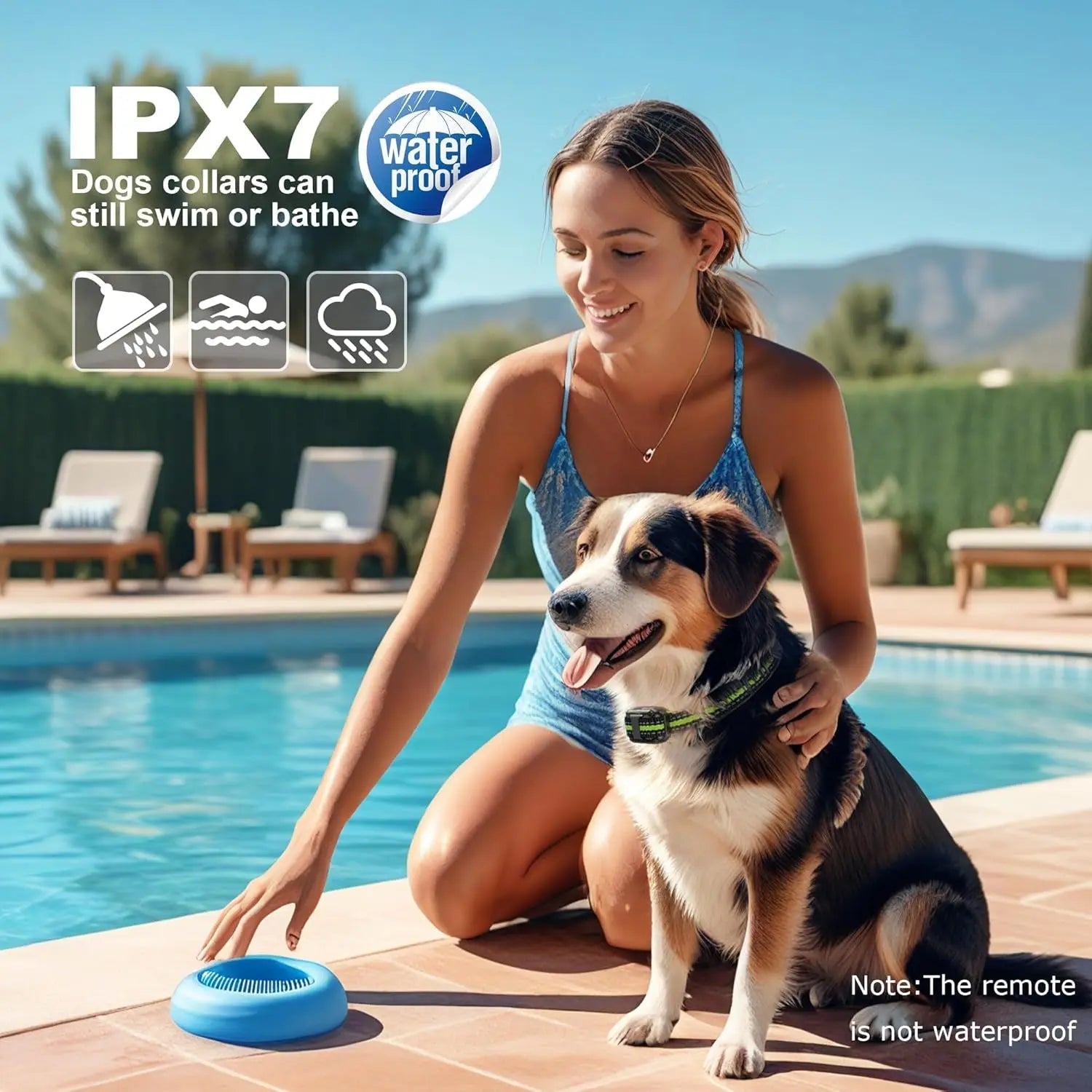 Waterproof Rechargeable Dog Training Collar – 2600ft Range, 3-Dog System, IPX7