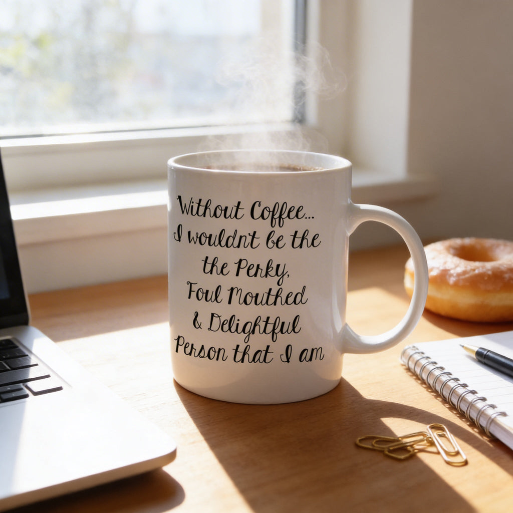 Funny Coffee Mug - Funny Gift - Funny Saying Coffee Mug - Perky Delightful Person