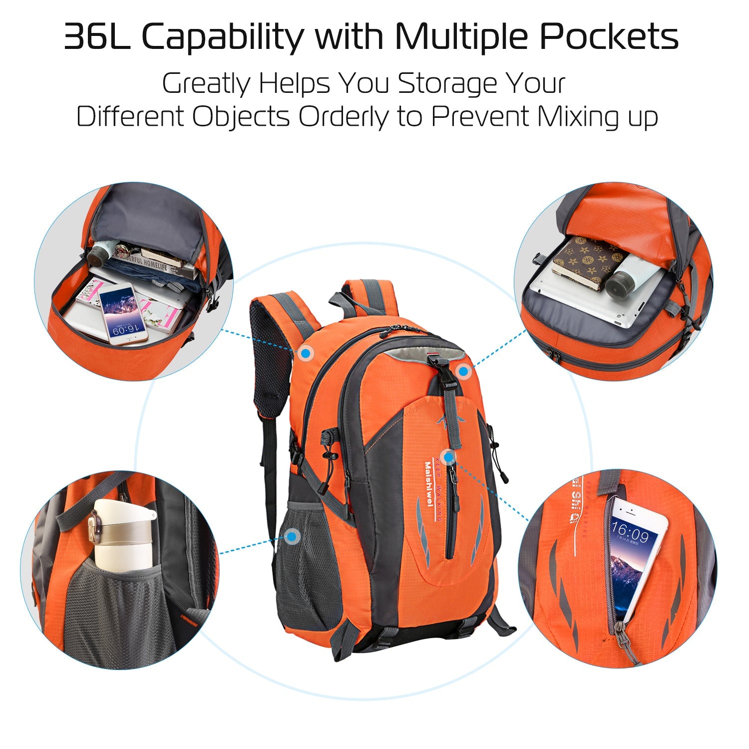 36L Outdoor Backpack for Hiking and Travel