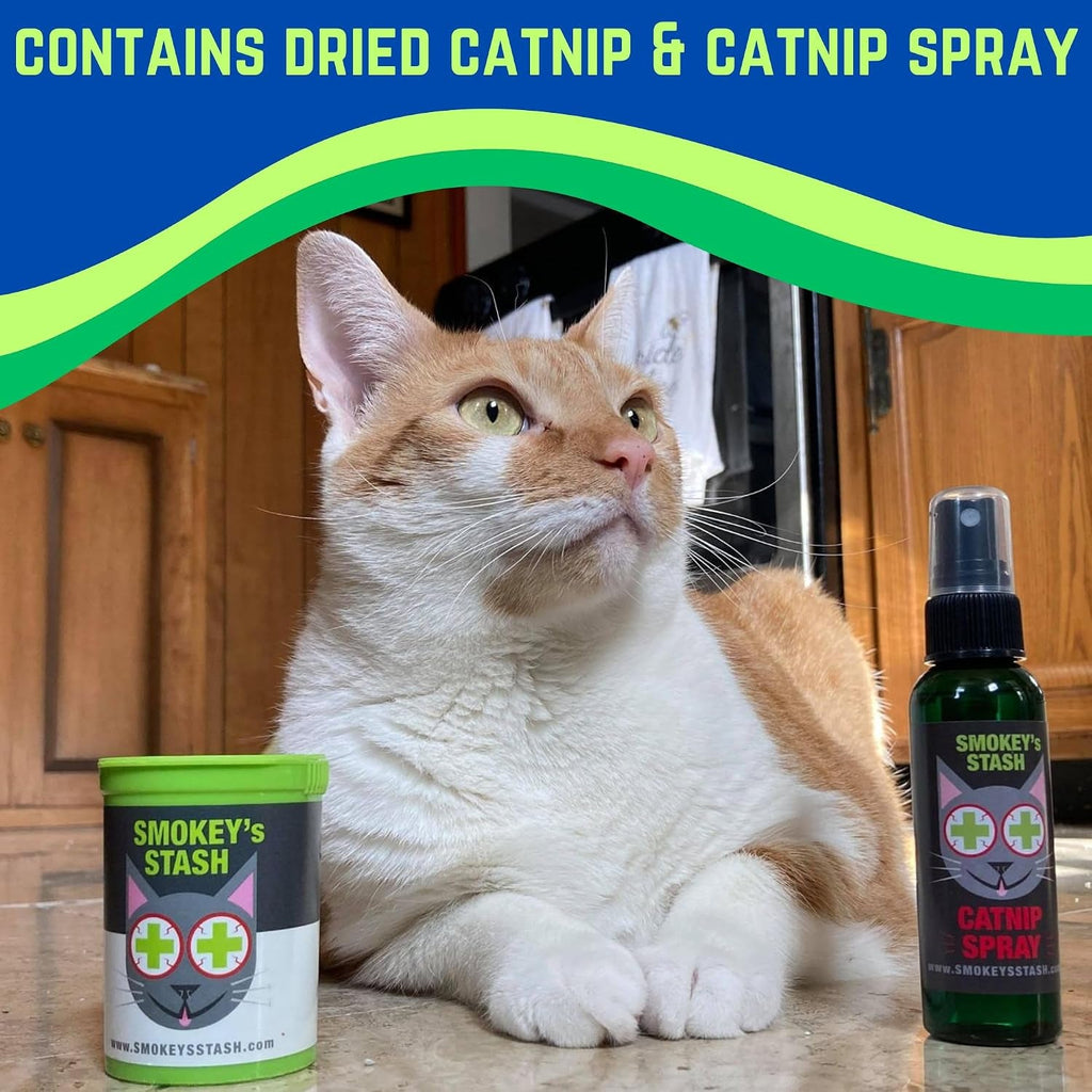 Catnip Spray & Organic Dried Catnip Bundle for Cats | USA Made Cat Training Set