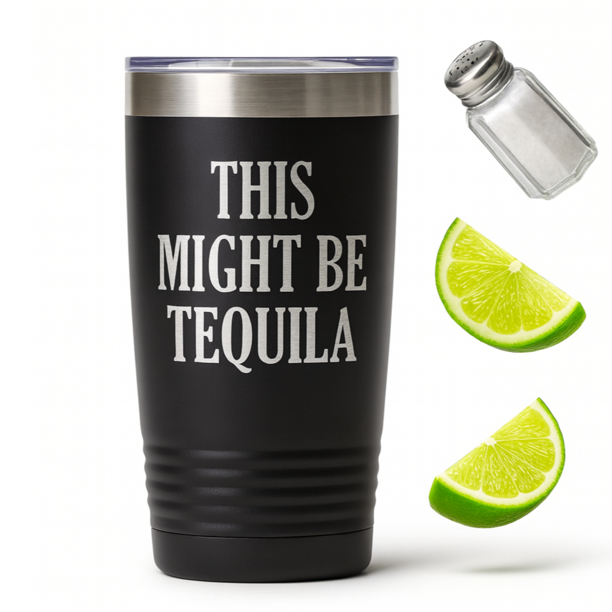 Vacuum Insulated Tumbler - Stainless Steel Travel Drink Mug With Laser Engraved Design