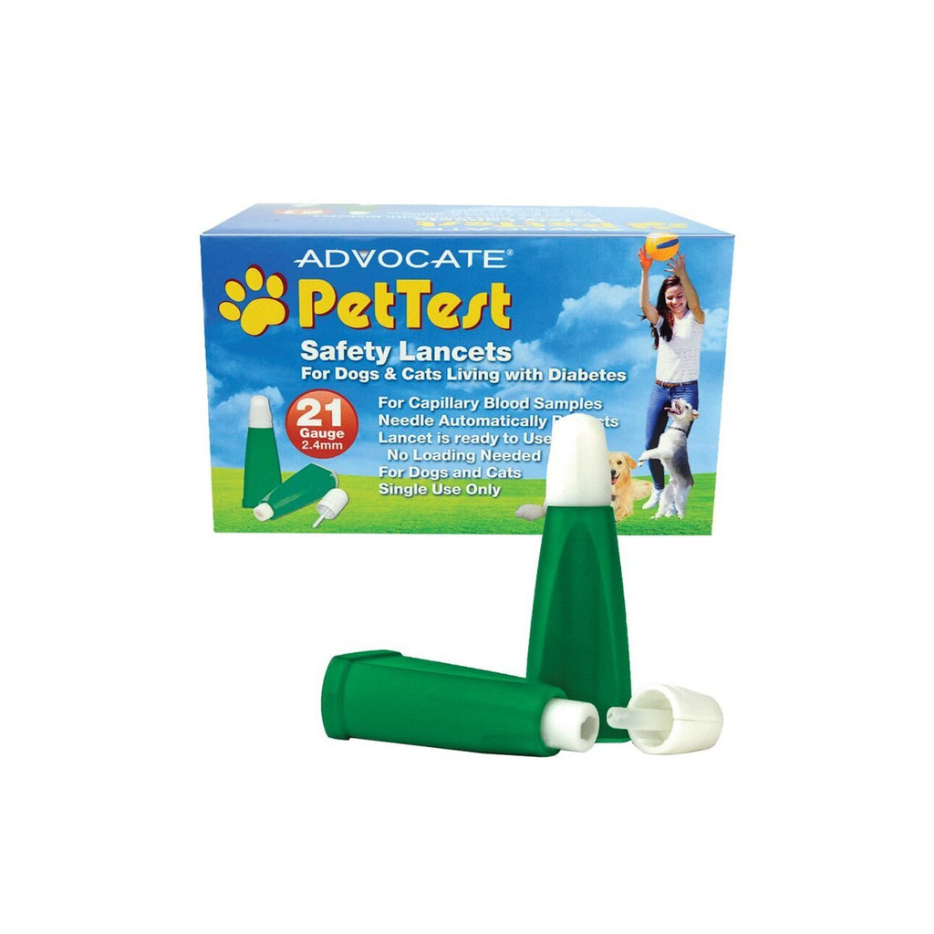 Advocate PetTest Safety Lancets 21 Gauge Box of 100
