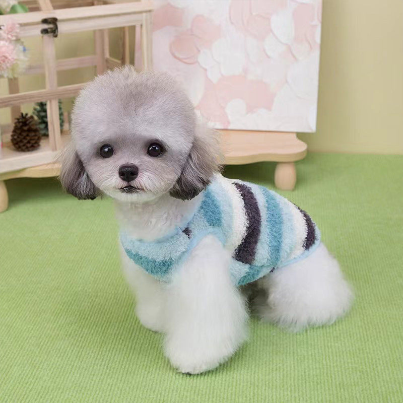 Pet Clothes For Small And Medium-sized Dogs In Autumn And Winter, Cute Little Bear Cloth Label Teddy Bichon Frise Two-legged Coat, Dog Clothes