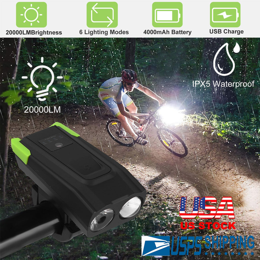Bike Front Light Set with Horn for Night Riding