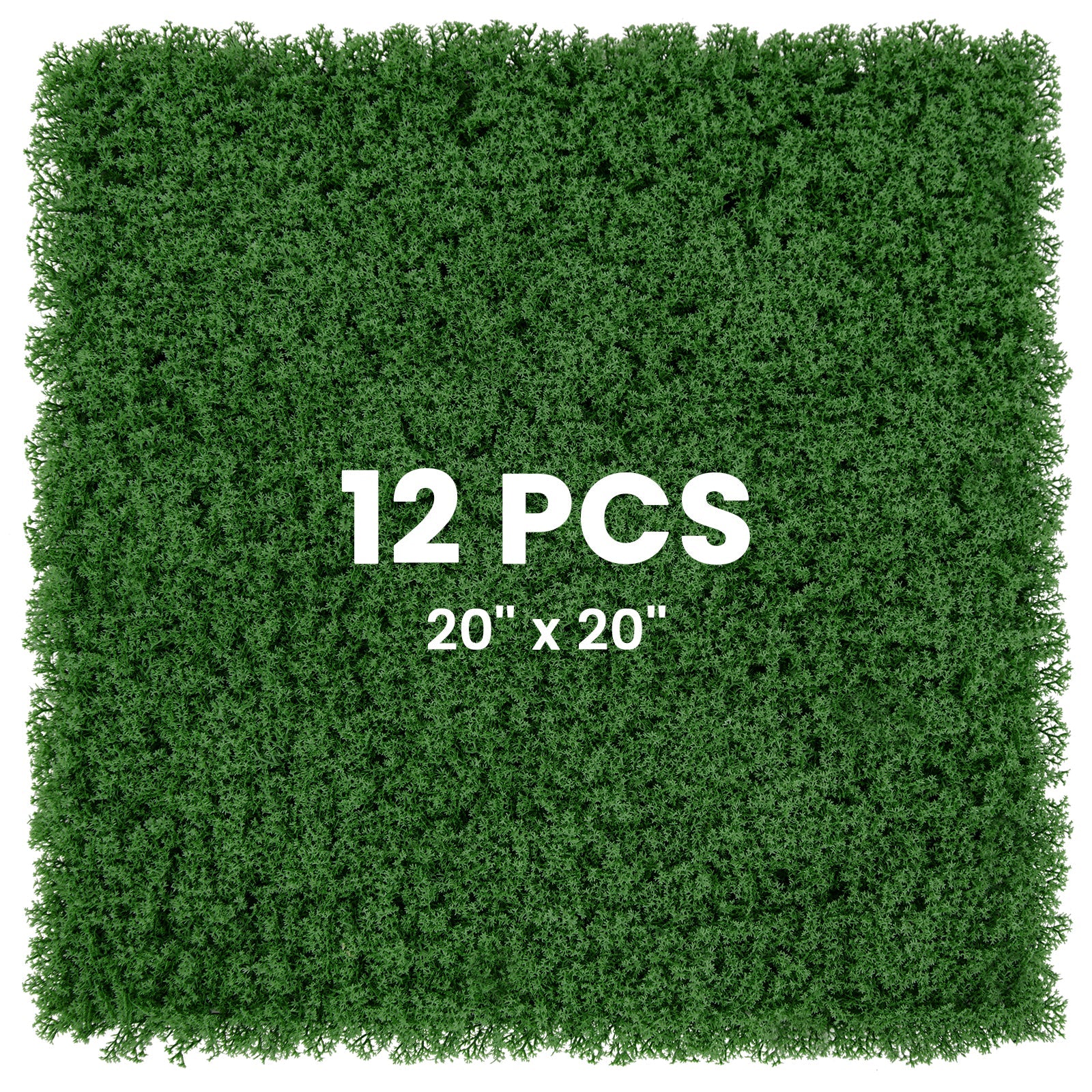12 Pieces 20 x 20 inches Artificial Grass Wall Panels for Garden Yard Balcony