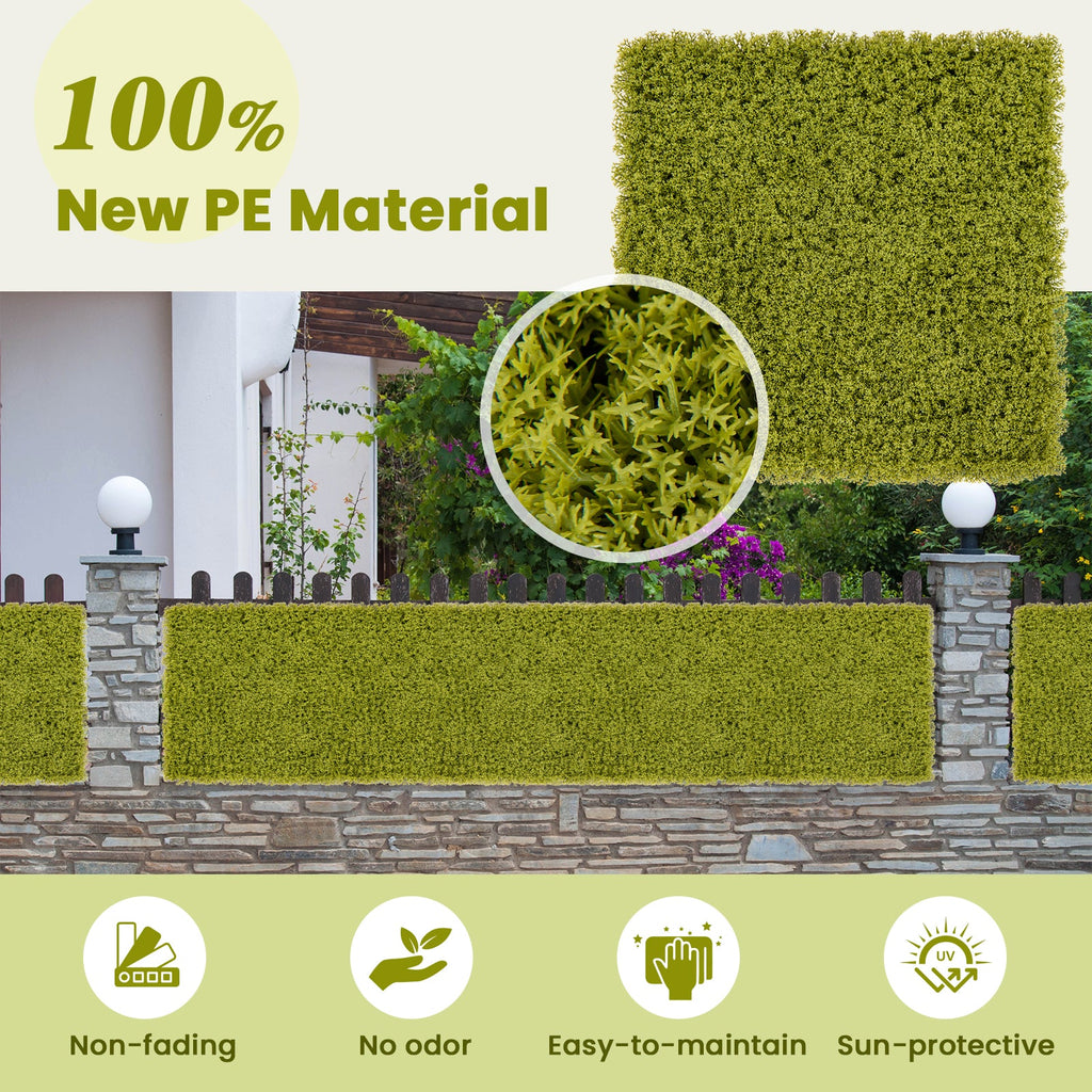 12 Pieces 20 x 20 inches Artificial Grass Wall Panels for Garden Yard Balcony