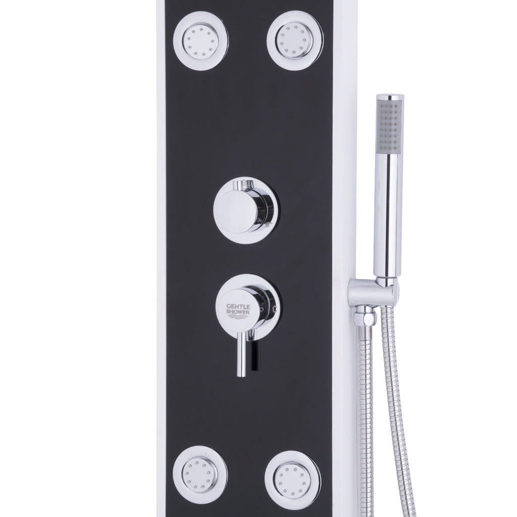 Bathroom ABS Shower Panel with Massage Jets & Hand Shower 
