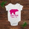 baby bear shirt - pink baby girl gift - one piece outfit