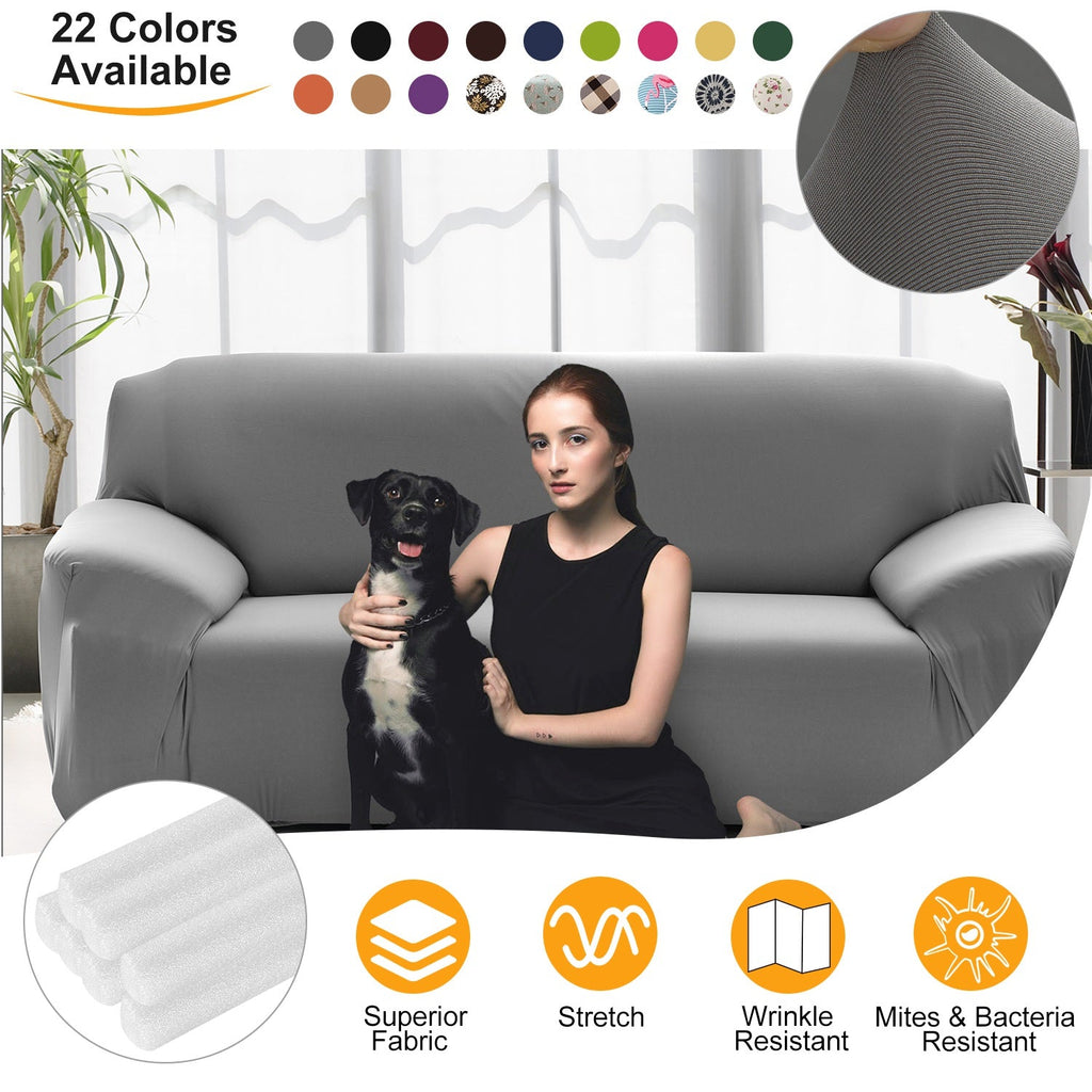 Printed Stretch Sofa Cover for 1-Seater - Slim Fit