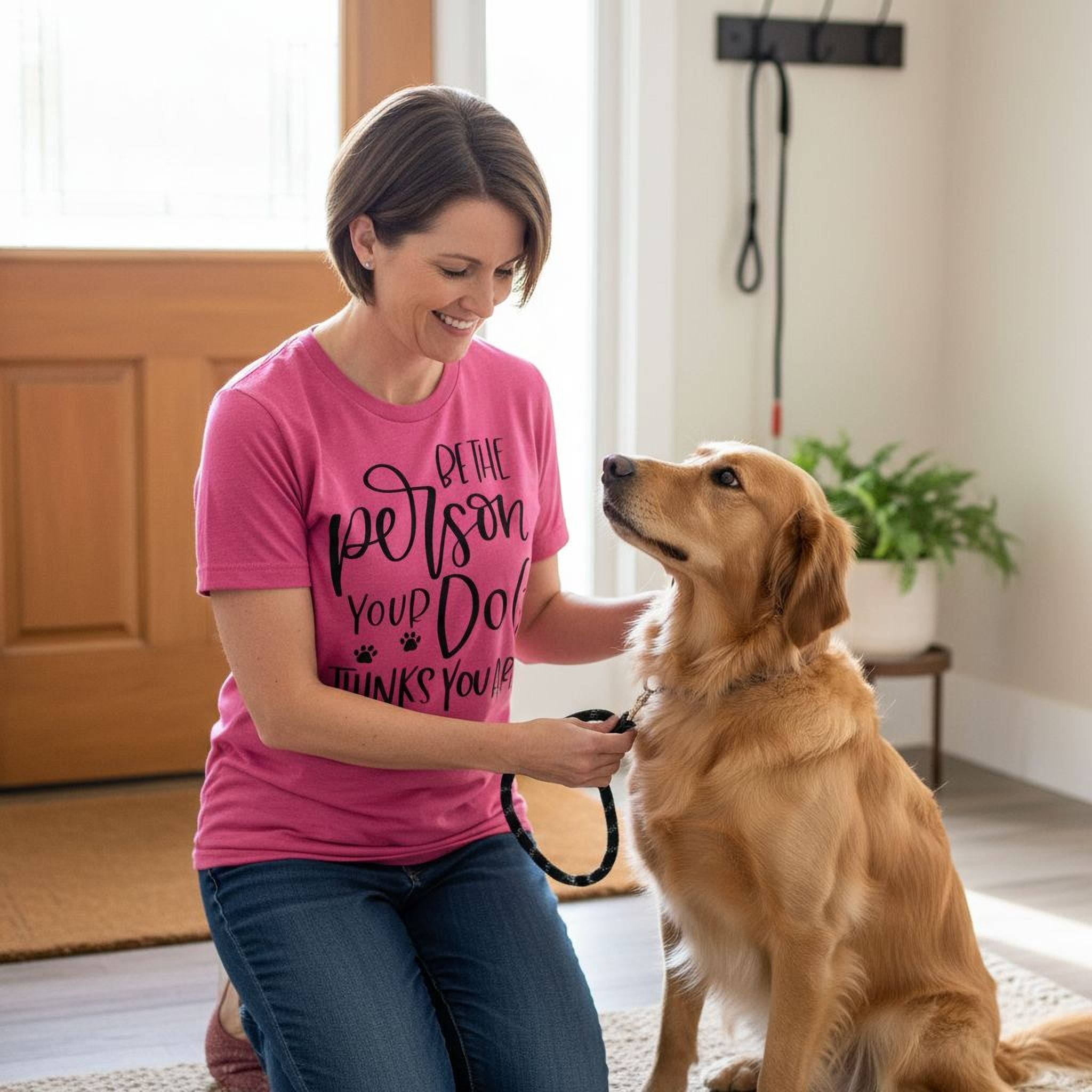 Dog Tshirt Be the person your dog thinks you are Bella Canvas Graphic Tee, Funny Dog shirts for women